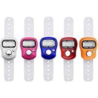 COCOCITY 10 Piezas Contadores de Dedos- Clicker de la Palma- Anillos de Dedo- Contador Manual Digital- Pantallas…